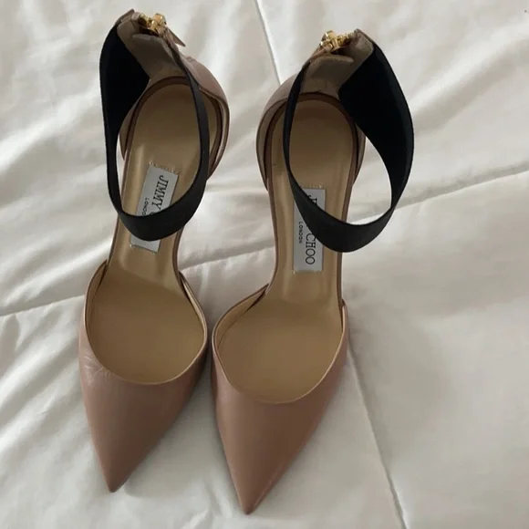 COPY - Jimmy choo heels. Elastic around ankle 37 1/2 - Picture 6 of 6